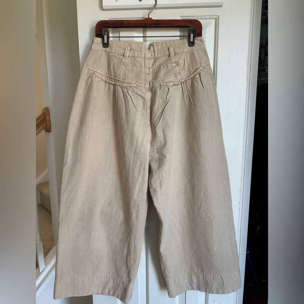 NWT Free People Sweet Talk Tan Chino Pants- Size 12 - Picture 5 of 10